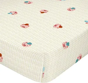 Простыня на резинке Piggys 90x200x32 см (кровать 90) 100% хлопок. Сделано в Европе. HAPPY FRIDAY S.L.