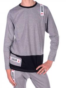 Рубашка с длинными рукавами серого цвета BEZLIT