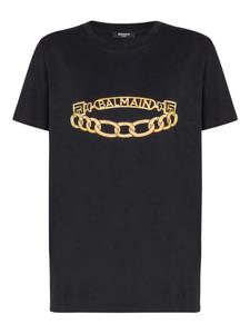 Balmain футболка с принтом Balmain Chain, черный