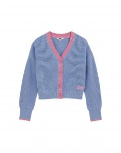 WE Fashion Вязаный кардиган в фиолетовом цвете