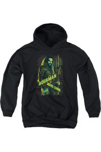 Толстовка с капюшоном Aquaman из фильма "Лига справедливости" для подростков Gildan, черный
