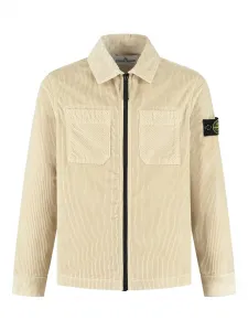 Вельветовая куртка на молнии Stone Island Junior, нейтральный