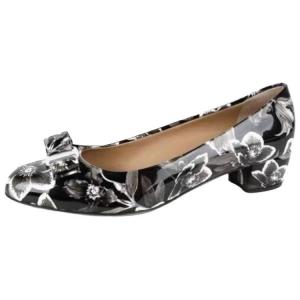 Ferragamo Туфли на высоком каблуке Vara Chunky Heel 3 см женские, черно-белые