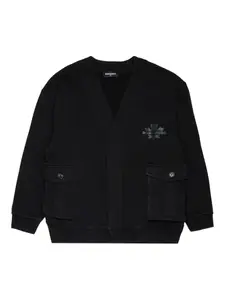Кардиган с логотипом DSQUARED2 KIDS, черный
