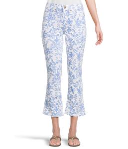 Брюки Lilly Pulitzer Annet High-Rise Crop Flare, цвет Resort White Tall Tales