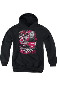 Толстовка с капюшоном Superman Save Us All для молодежи Gildan, черный