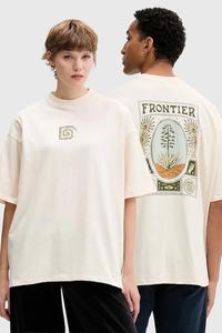 Хлопковая футболка Kaotiko, бежевый