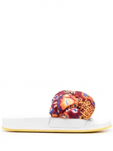 Шлепанцы Treccia с вышивкой La DoubleJ, белый