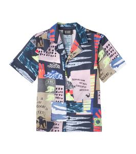 Печатная рубашка Scotch & Soda Kids, Art Dept Collage Anthracite