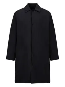Однобортное пальто на пуговицах Herno, черный