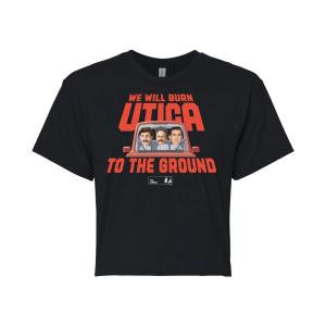 Укороченная футболка The Office Burn Utica для юниоров Licensed Character, черный