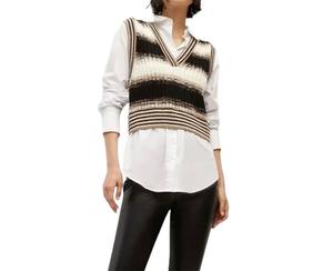 Смешанный жилет Spear в черном мульти Veronica Beard