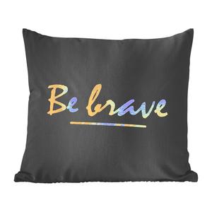 Декоративная подушка MuchoWow, диванная подушка для гостиной, декоративная подушка 40 x 40 см, цитаты - золотой - черный - чехлы на диванные подушки - без наполнителя