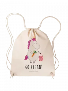 Спортивная сумка Mr & Mrs Panda Sportbeutel Einhorn Vegan, кремовый