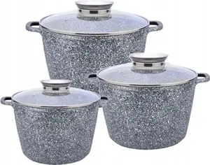 Набор посуды KlönBerg из 6 предметов 11/15/21 л с антипригарным покрытием, подходит для индукционных плит, с крышкой KB3941 Klönberg