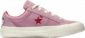 Кроссовки Converse Hello Kitty x One Star Suede Low Top GS Prism Pink, розовый