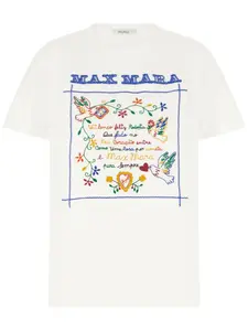 Футболка с вышивкой MAX MARA, белый