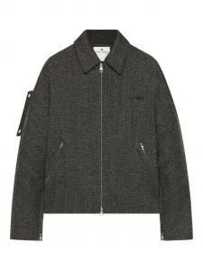 Фактурная куртка на молнии Courrèges, серый