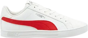 Кроссовки Puma Smash Vulc V3 Lo White High Risk Red, белый