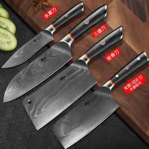 Mad Shark Набор кухонных ножей для мяса, Дамасская сталь, 4 предмета, 18.7 см