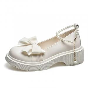 Beerus Туфли Мэри Джейн женские цвета экрю/черный