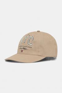 Хлопковая кепка с козырьком Tommy Hilfiger, бежевый
