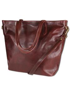 Наплечная сумка Toscanto Schultertasche, Shopper, Businesstasche Leder braun ca. 32cm