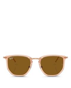 Круглые солнцезащитные очки, 50 мм Ray-Ban, коричневый