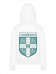 Толстовка с капюшоном Кембриджского университета белого цвета F4NT4STIC