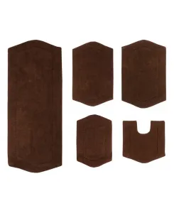 Набор из 5 ковриков для ванной Waterford Home Weavers, шоколадный