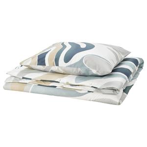 Односпальный пододеяльник и наволочка MYGGLASVINGE IKEA, 150x200/50x80 см, мультиколор