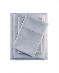 Охлаждающий комплект постельного белья из смесовой хлопковой ткани с плотностью плетения 600 нитей, размер Full Beautyrest, Blue