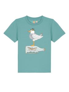 Футболка wat? Apparel, цвет teal monstera