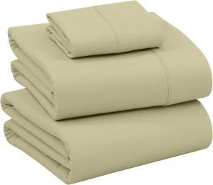 Комплект постельного белья Ruvanti, 3 предмета, 168х260/100х203/51х76 см, зеленый шалфей