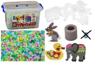 Набор для глажки бусин Ironing Beads, 6000 бусин в коробке, большой флуоресцентный цвет, 1 см PakaNiemowlaka