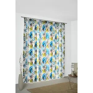 Штора Molinella с многослойной лентой, 1 шт. Wirth, синий