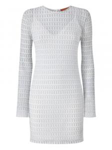 Вязаное мини-платье Missoni, серебряный