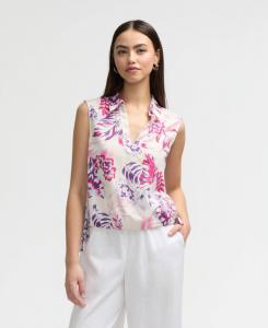 Женский топ без рукавов с боковыми шнурками NVLT, Tropical pink