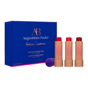 Увлажняющий блеск для губ Color Nourishing Lip Balms, питательный, легко наносится, блестящий, 4g+4g+4g Augustinus Bader, three-piece set: coloring lip balm # темно розовый+coloring lip balm # coral+coloring lip balm # plum