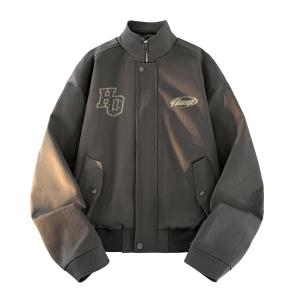 Куртка Unisex Stand Collar Moderate HUANQIU, темно-серый