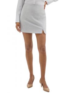 Мини-юбка из шерстяной смеси Theory, серый