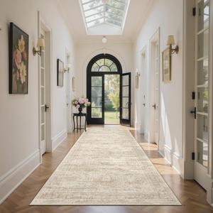 Ковровая дорожка Soalmost Washable для кухни, 61х244 см, бежевый