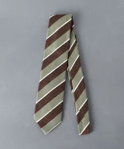 Bianchi шантунг полковой галстук United Arrows, цвет Olive