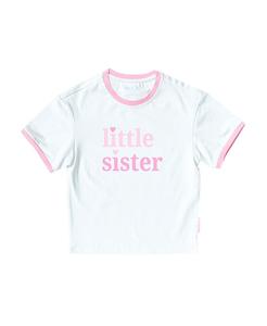 Футболка с круглым вырезом для девочек "Little Sister" - для малышей Bits & Bows, розовый