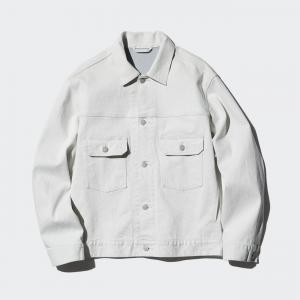 Джинсовая куртка UNIQLO Unisex, 01 молочно-белый
