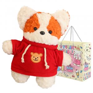 Мягкая и очаровательная милая шарф-толстовка плюшевые куклы высотой 35 см Fluffy bear, оранжевый