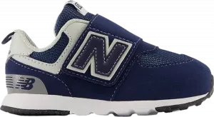 Кроссовки New Balance 574 New-B Hook & Loop Toddler 'Navy White', синий
