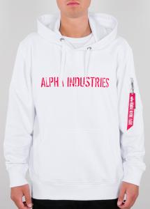 Балахон Alpha Industries RBF Moto, бело-красный