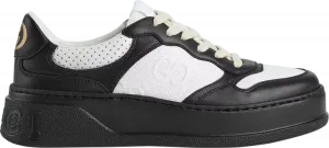 Кроссовки Gucci Wmns GG Embossed Sneaker Black White, черный