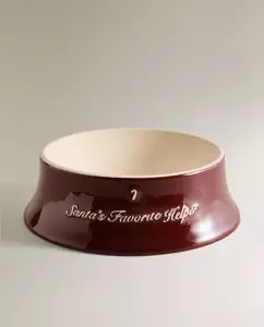 Миска для животных Zara Home Stoneware Christmas Pet Food, красный